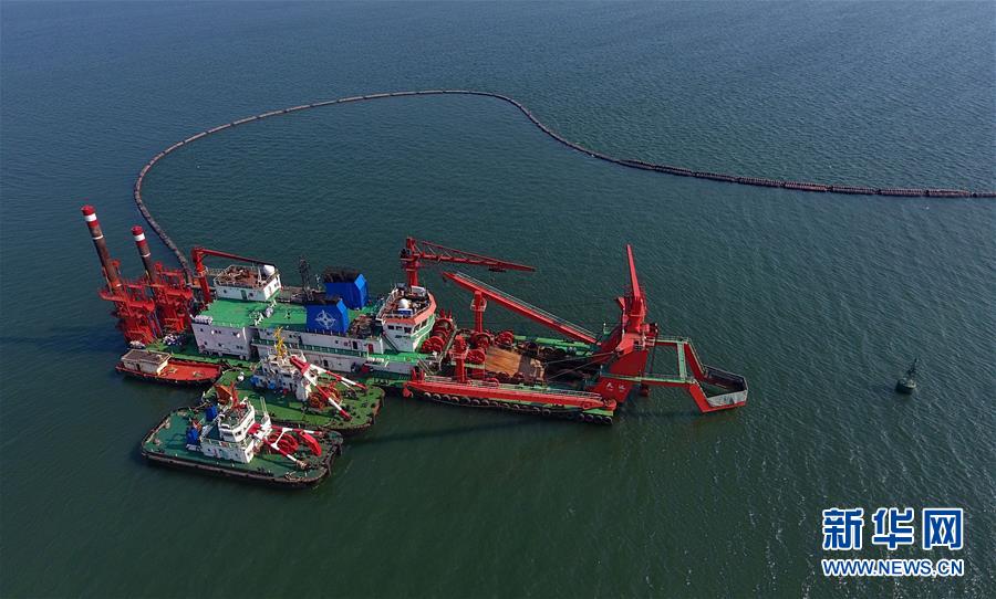 （經濟）（1）唐山港京唐港區25萬噸級航道工程加緊施工